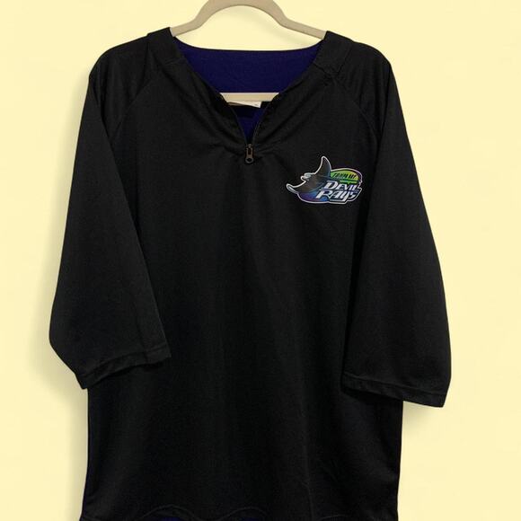 Vintage Tampa Bay Devil Rays Short Sleeve Jersey Style Shirt Size 2XL - Picture 1 of 6